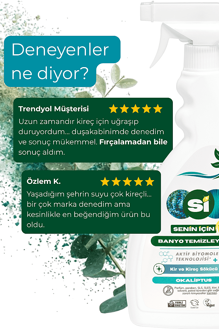 Doğal Banyo Temizleyici Okaliptus Yağlı 750 ML - 4