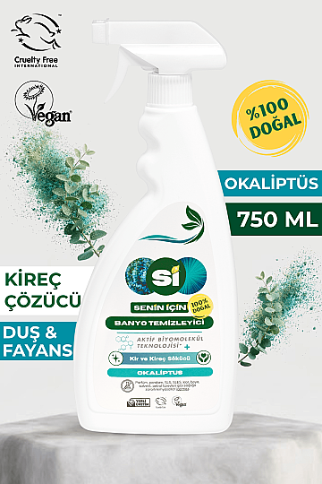 Doğal Banyo Temizleyici Okaliptus Yağlı 750 ML