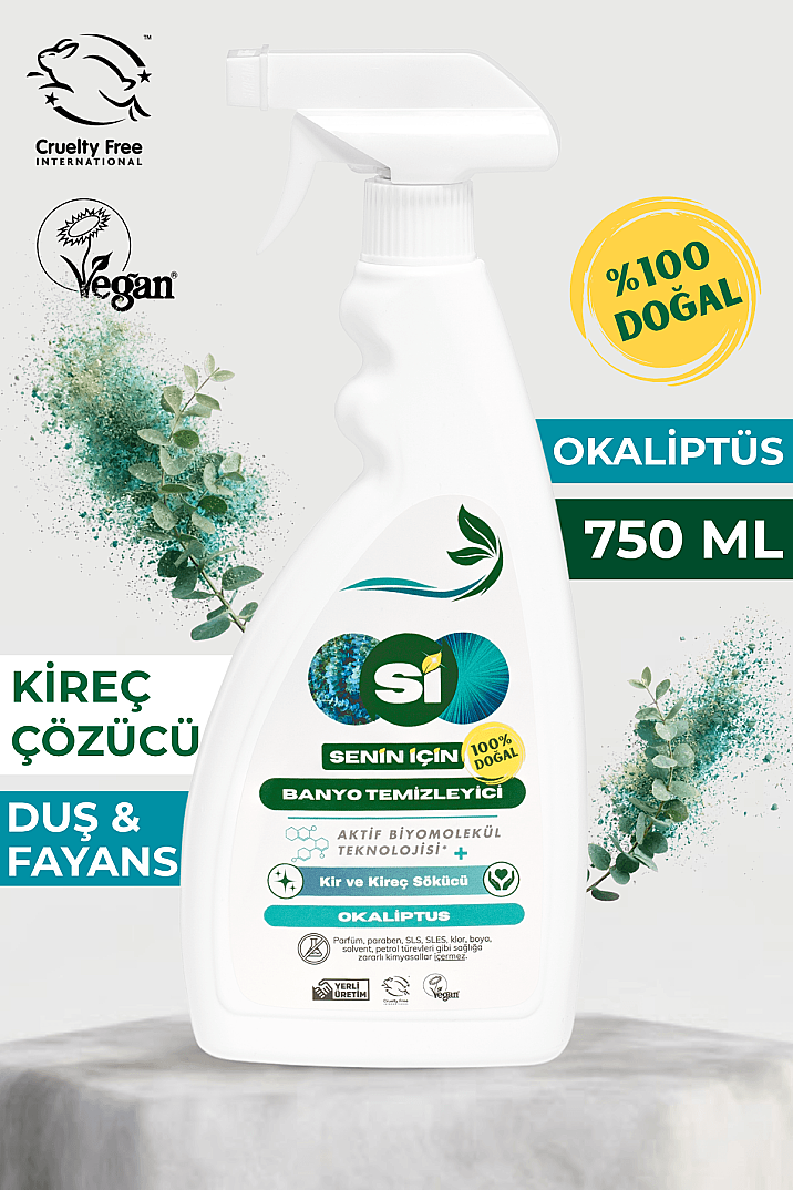 Doğal Banyo Temizleyici Okaliptus Yağlı 750 ML - 1