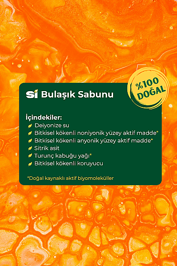 Doğal Elde Bulaşık Deterjanı Turunç Yağlı 750 ML - 4