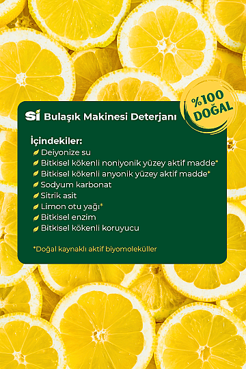 Doğal Bulaşık Makinesi Deterjanı Limon Otu Yağlı 750 ML - 3
