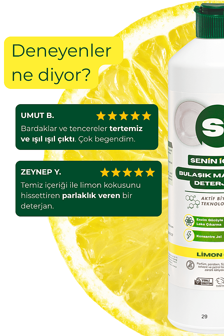 Doğal Bulaşık Makinesi Deterjanı Limon Otu Yağlı 750 ML - 6