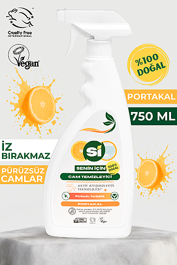 Doğal Cam Temizleyici Portakal Yağlı 750 ML