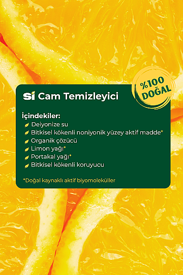 Doğal Cam Temizleyici Portakal Yağlı 750 ML - 3