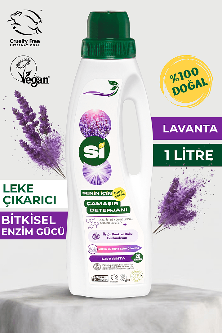 Doğal Çamaşır Deterjanı Lavanta Yağlı 1000 ML - 1