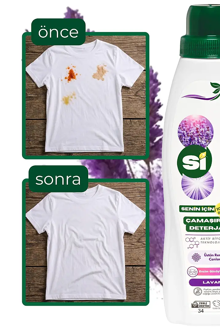 Doğal Çamaşır Deterjanı Lavanta Yağlı 1000 ML - 4