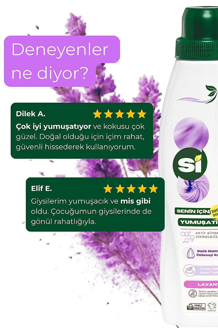 Doğal Çamaşır Yumuşatıcı Lavanta Yağlı 1000 ML - 5