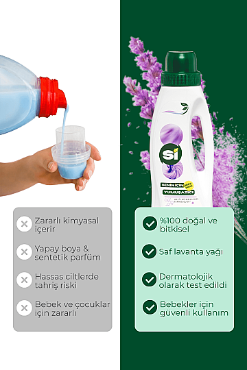 Doğal Çamaşır Yumuşatıcı Lavanta Yağlı 1000 ML - 3