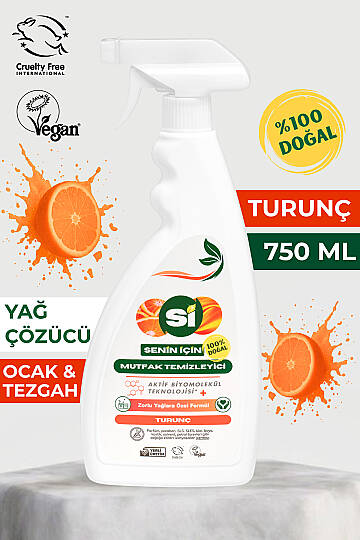 Doğal Mutfak Temizleyici Turunç Yağlı 750 ML