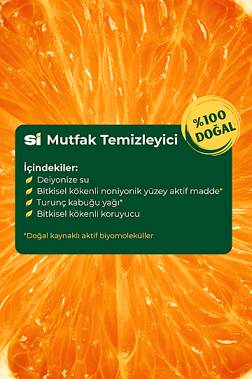 Doğal Mutfak Temizleyici Turunç Yağlı 750 ML - 4