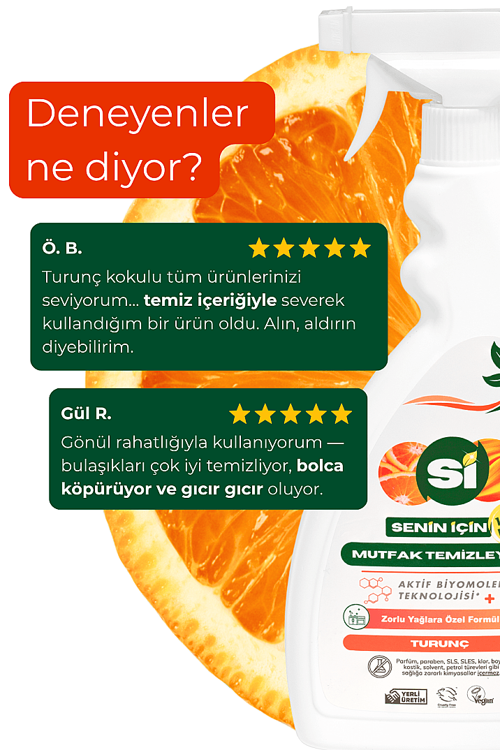 Doğal Mutfak Temizleyici Turunç Yağlı 750 ML - 6