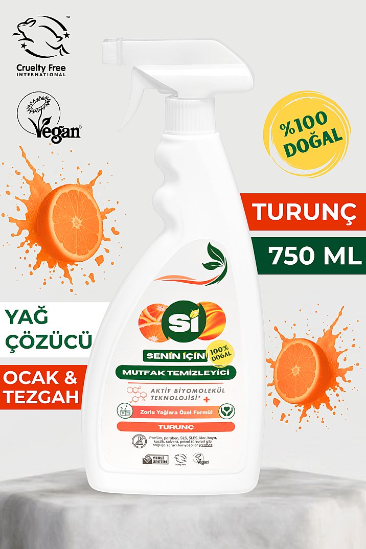 Doğal Mutfak Temizleyici Turunç Yağlı 750 ML - 1